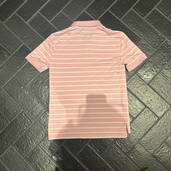 Ralph Lauren Polo Shirt Boys Youth Size 18 | Pink Stripe Performance - Picture 2 of 3